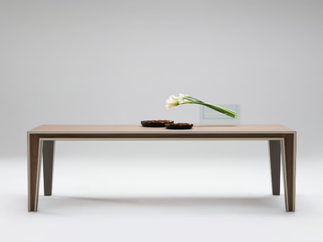 VERSILIA - Rectangular wooden table with leather details by Casa Covre - view 2